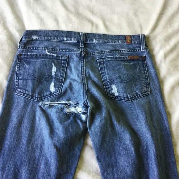Distressed 7 for all mankind jeans size 28 - Picture 5 of 8